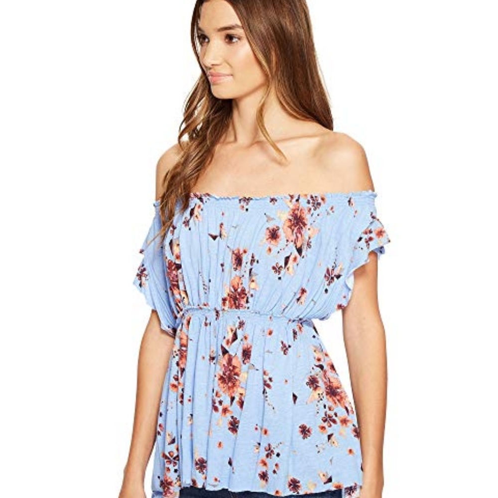 Free People | Sam off the Shoulder Floral Top